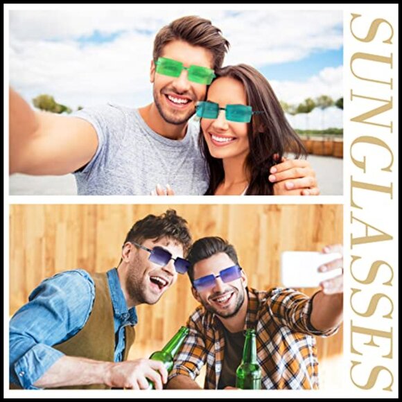 Frameless Square Sunglasses Retro Gradient Lens Lightweight Unisex Eyewear main image 7